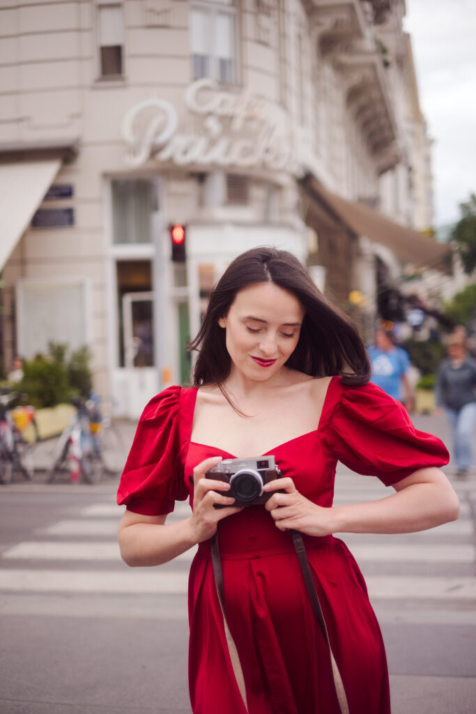 Cinematic Vienna photoshoot for romantic travel memories
